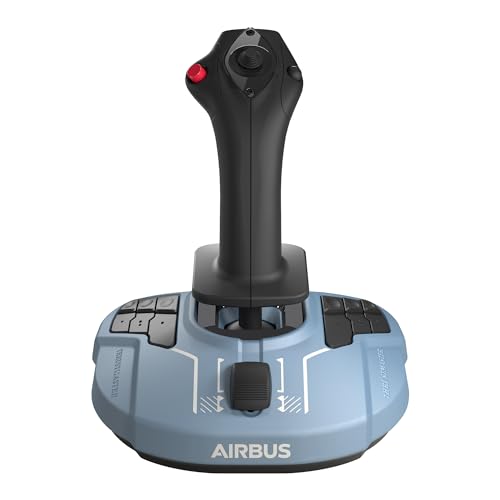Thrustmaster TCA Sidestick Airbus Edition - Manette de vol ergonomique avec 12 boutons remappables et inverseur de pouss