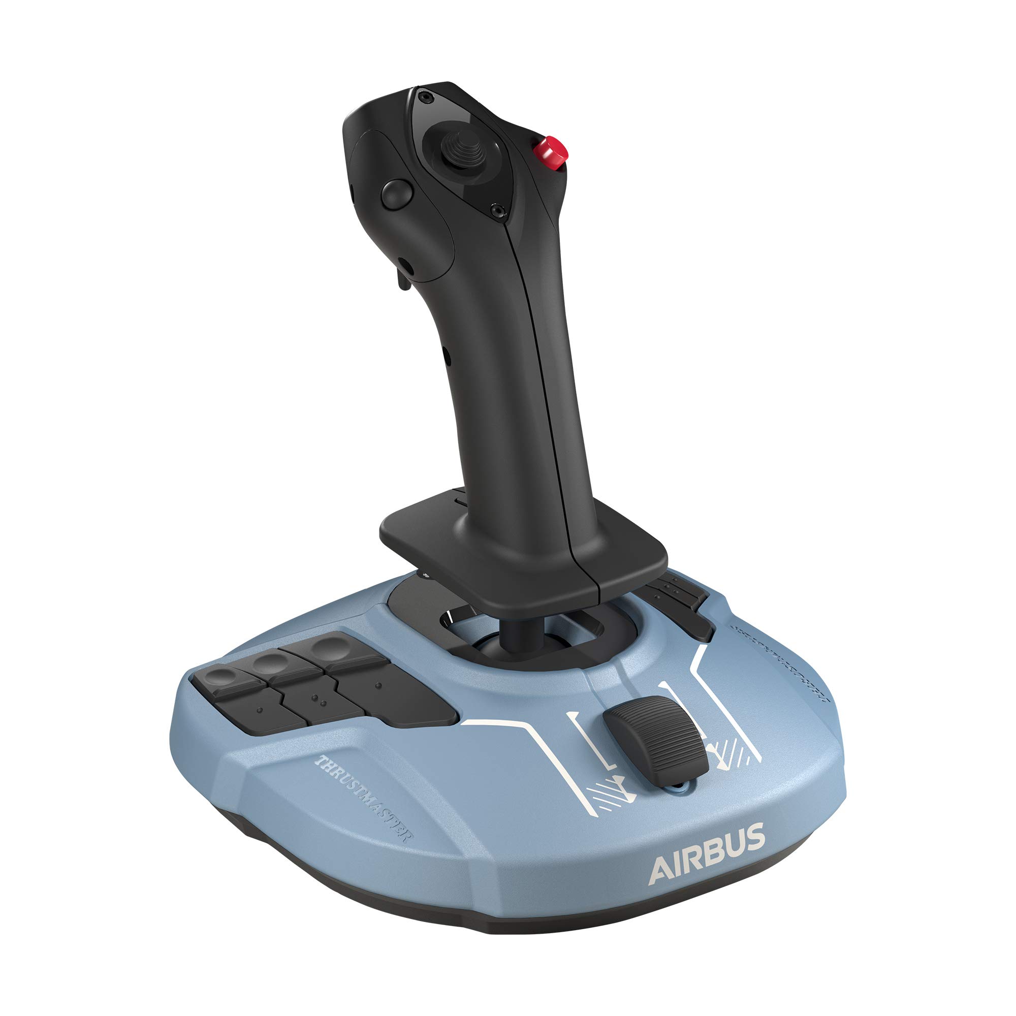 Thrustmaster TCA Sidestick Airbus Edition - Manette de vol ergonomique avec 12 boutons remappables et inverseur de pouss